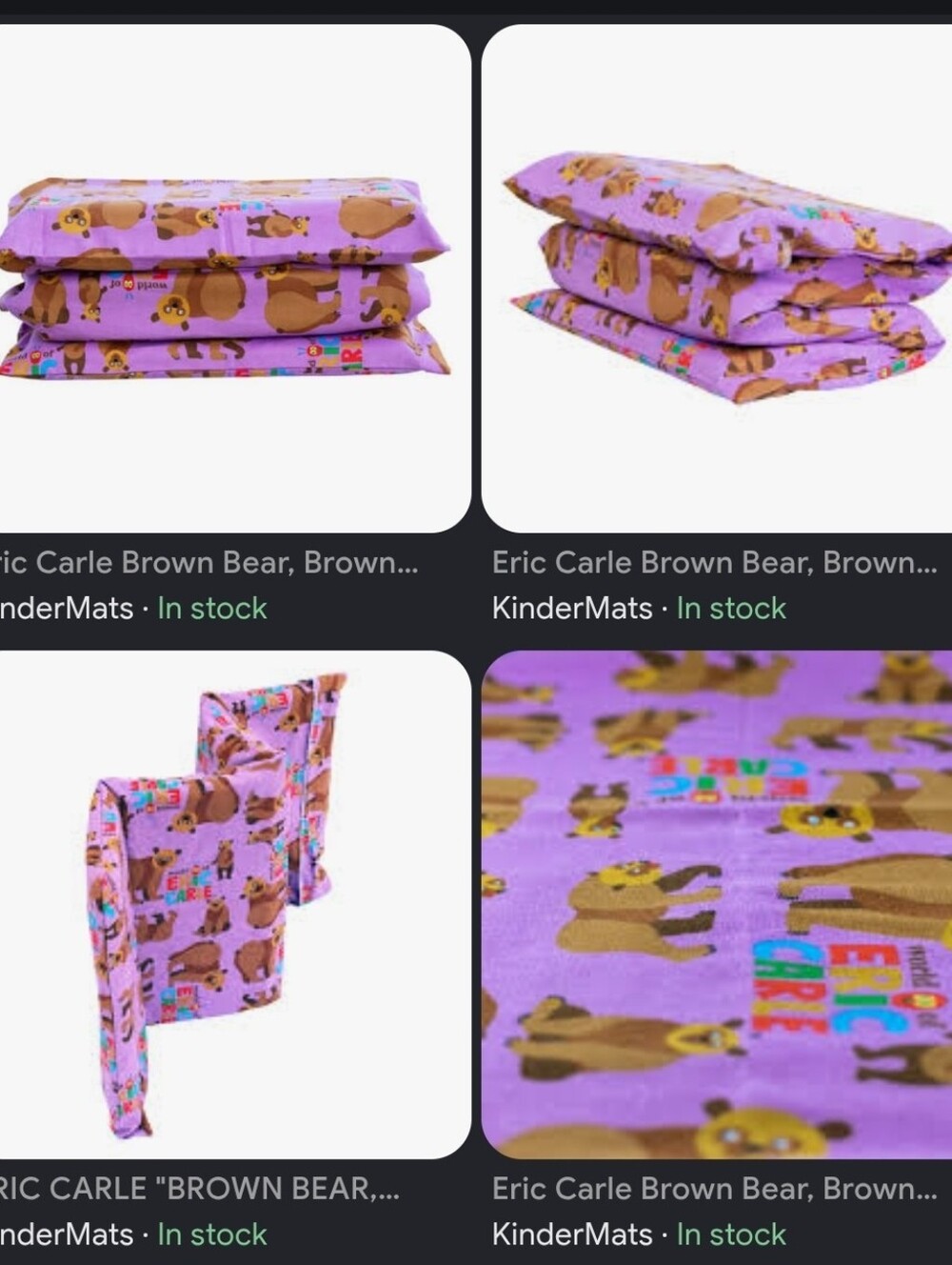 Children's Bear Print Pajama Pants - Purple Kindermat Sheet